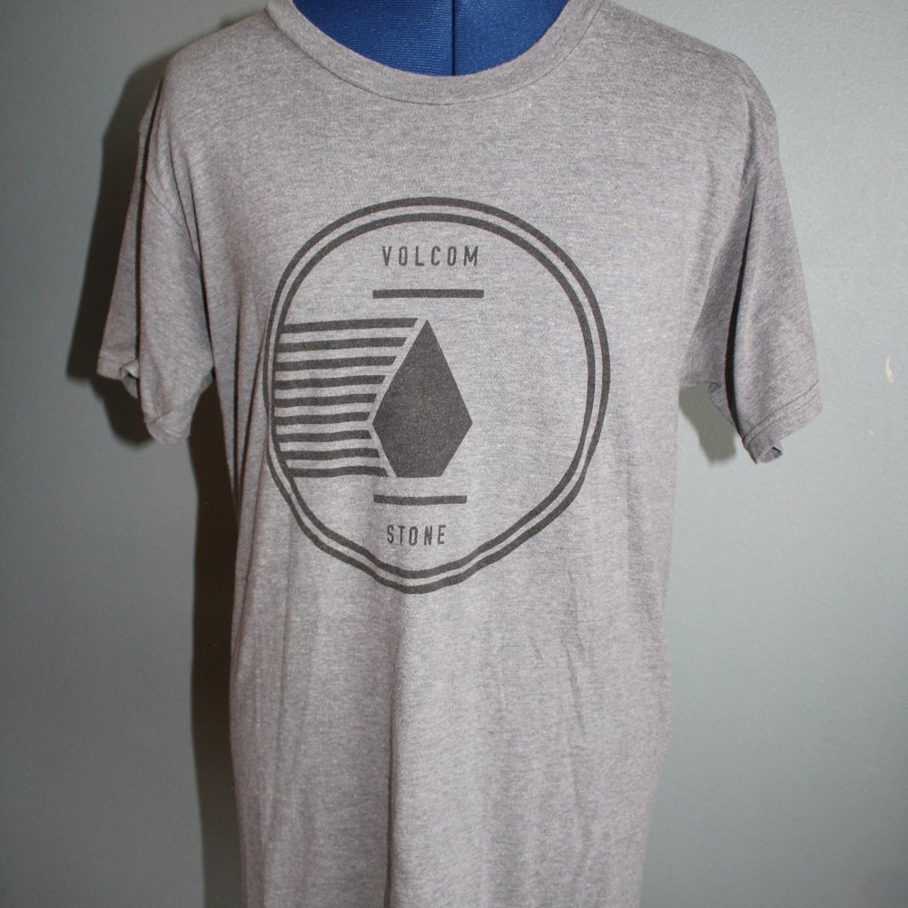 Volcom Stone Men's Gray/Black Short Sleeve Logo T-Shirt ~M~